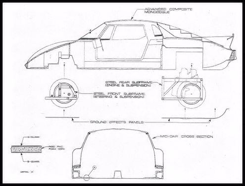 This is a photo of the design drawing for the Consulier GTP.